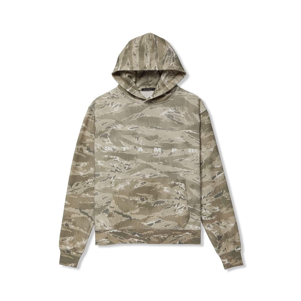 Stampd Camo Strike Logo Hoodie Digital Tiger Camo LG